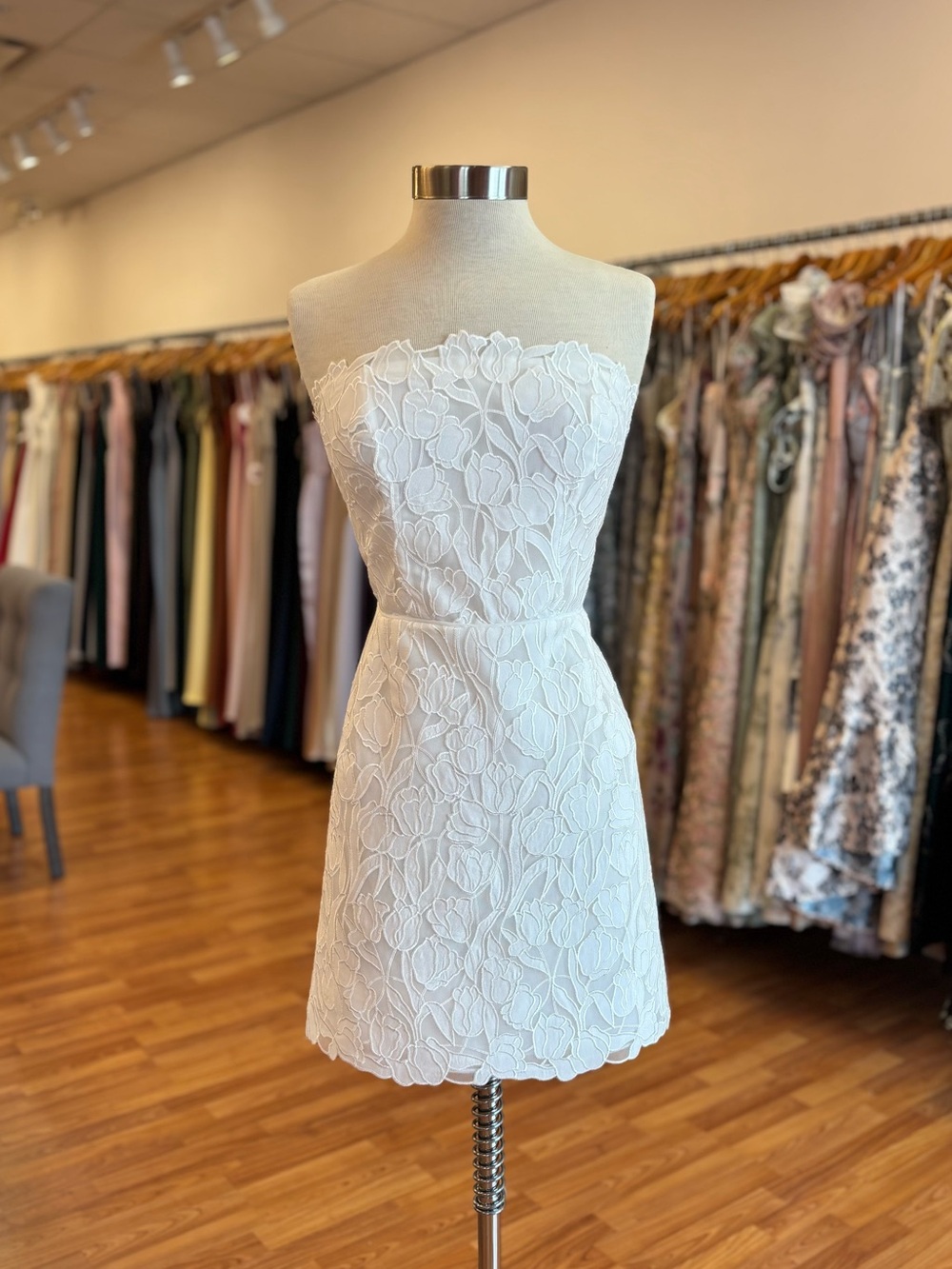 Jenny Yoo Amanda Little White Lace Mini Dress - Picture 3 of 3